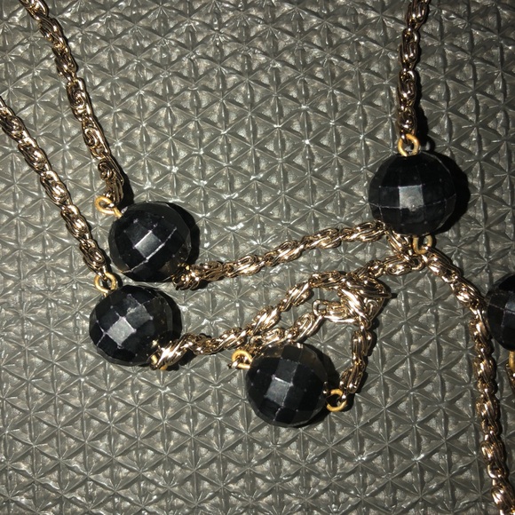 long beaded gold necklace - Picture 2 of 4
